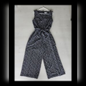 Calvin Klein Jumpsuit | Black and White Abstract Print | Sz 10